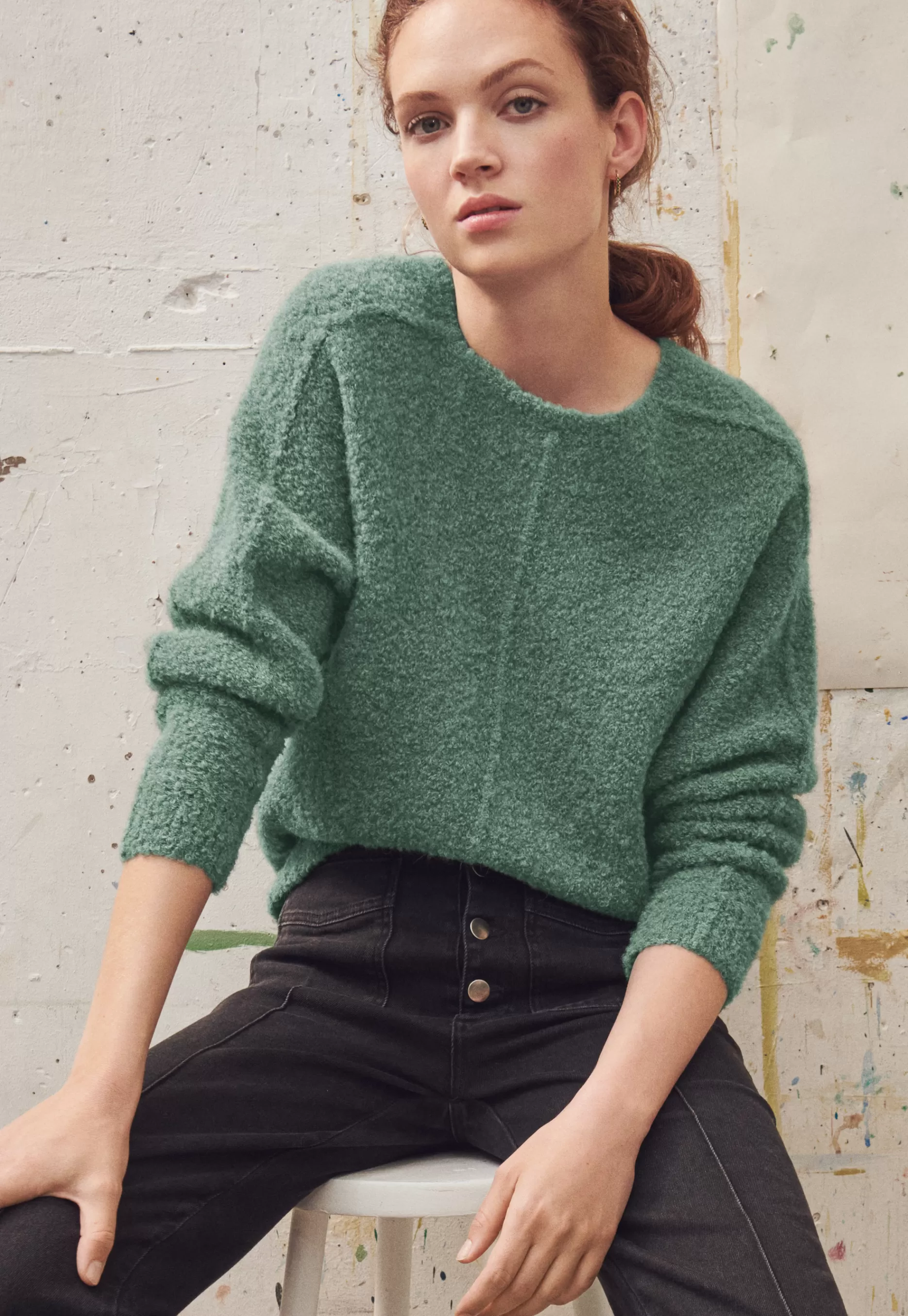 Wrap London Boucle Sweater*Women Knitwear