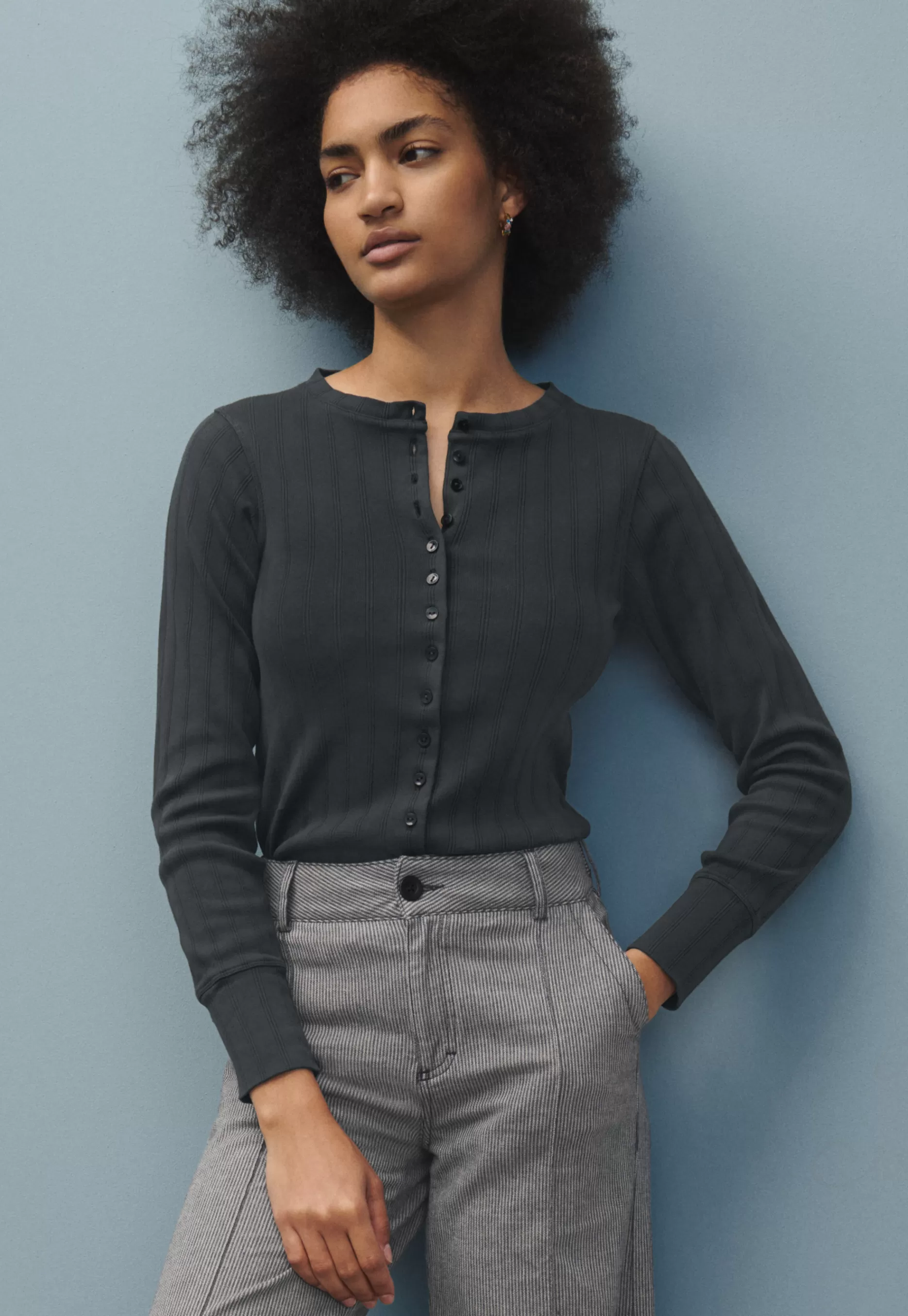 Wrap London Button-Through Top*Women Jersey Tops