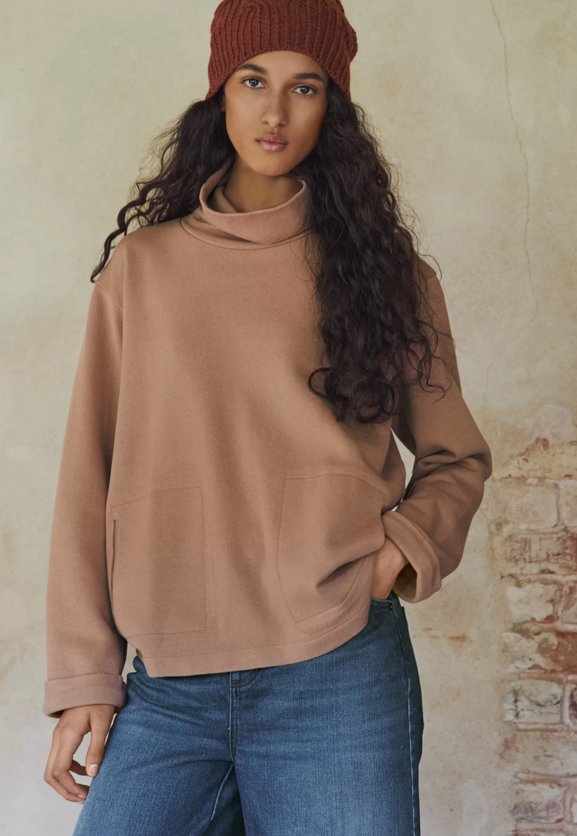 Wrap London Funnel-Neck Sweatshirt*Women Jersey Tops