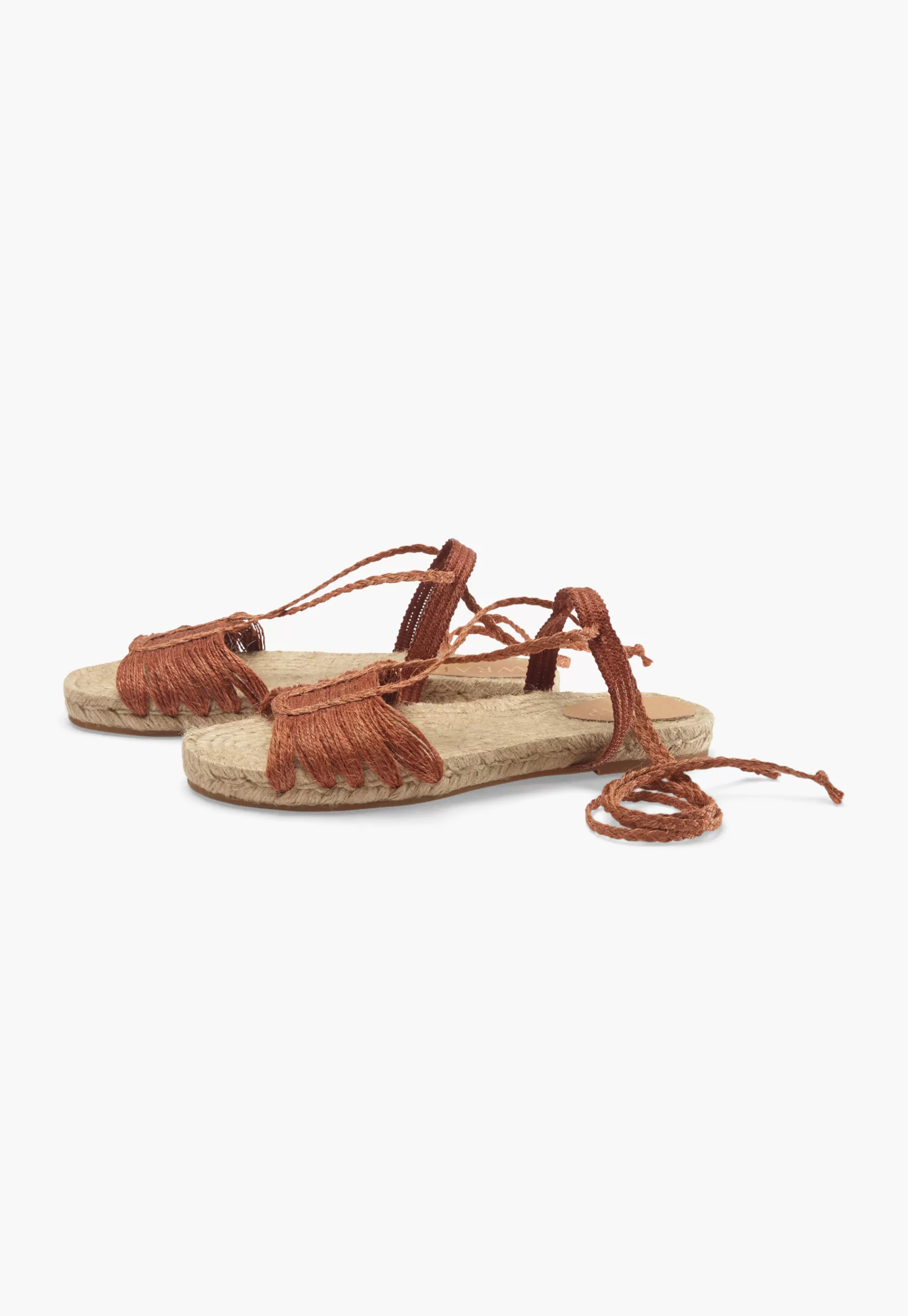 Wrap London Lace-Up Raffia Sandals*Women Footwear