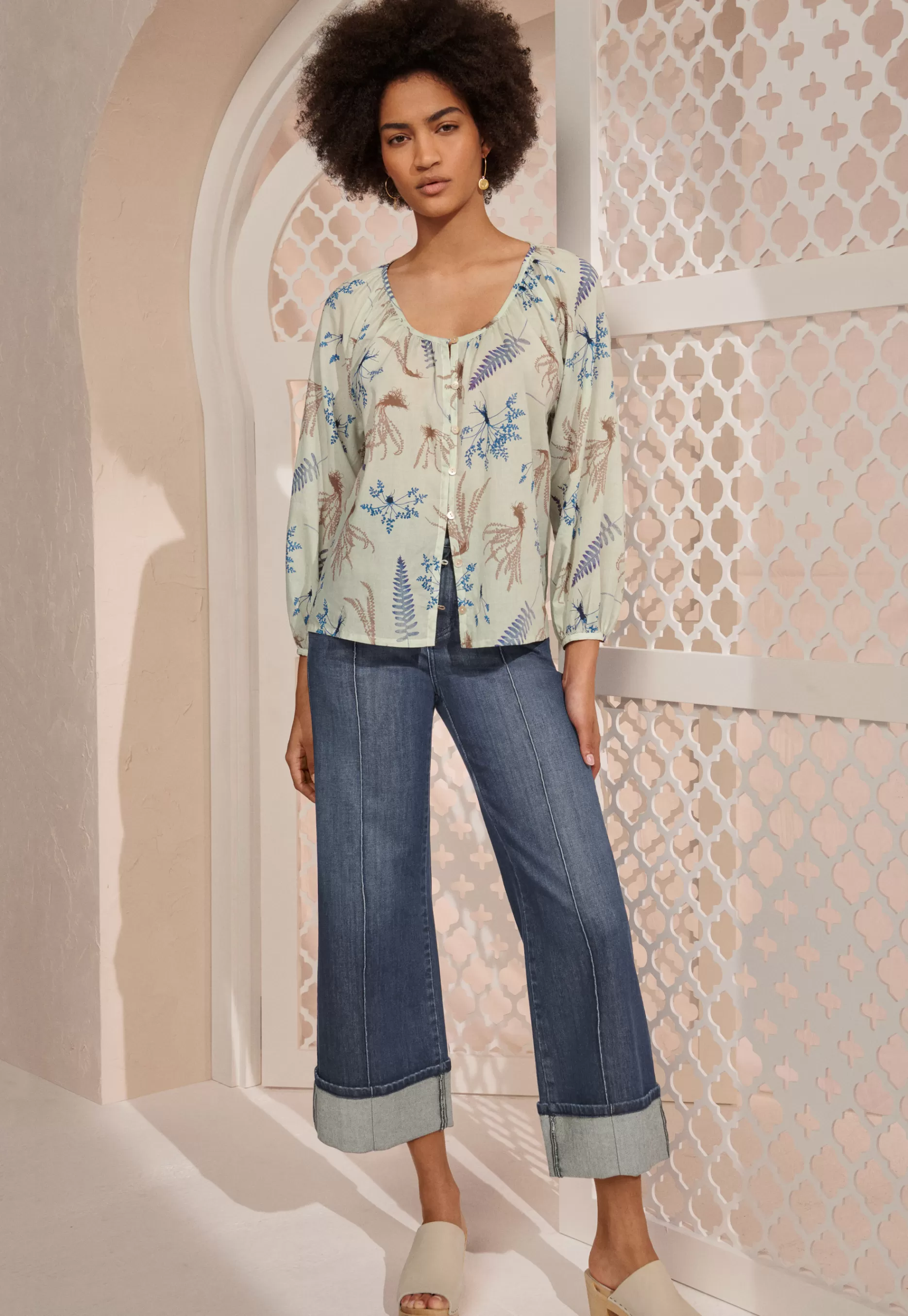 Wrap London Leaf-Print Blouse*Women Shirts & Tops