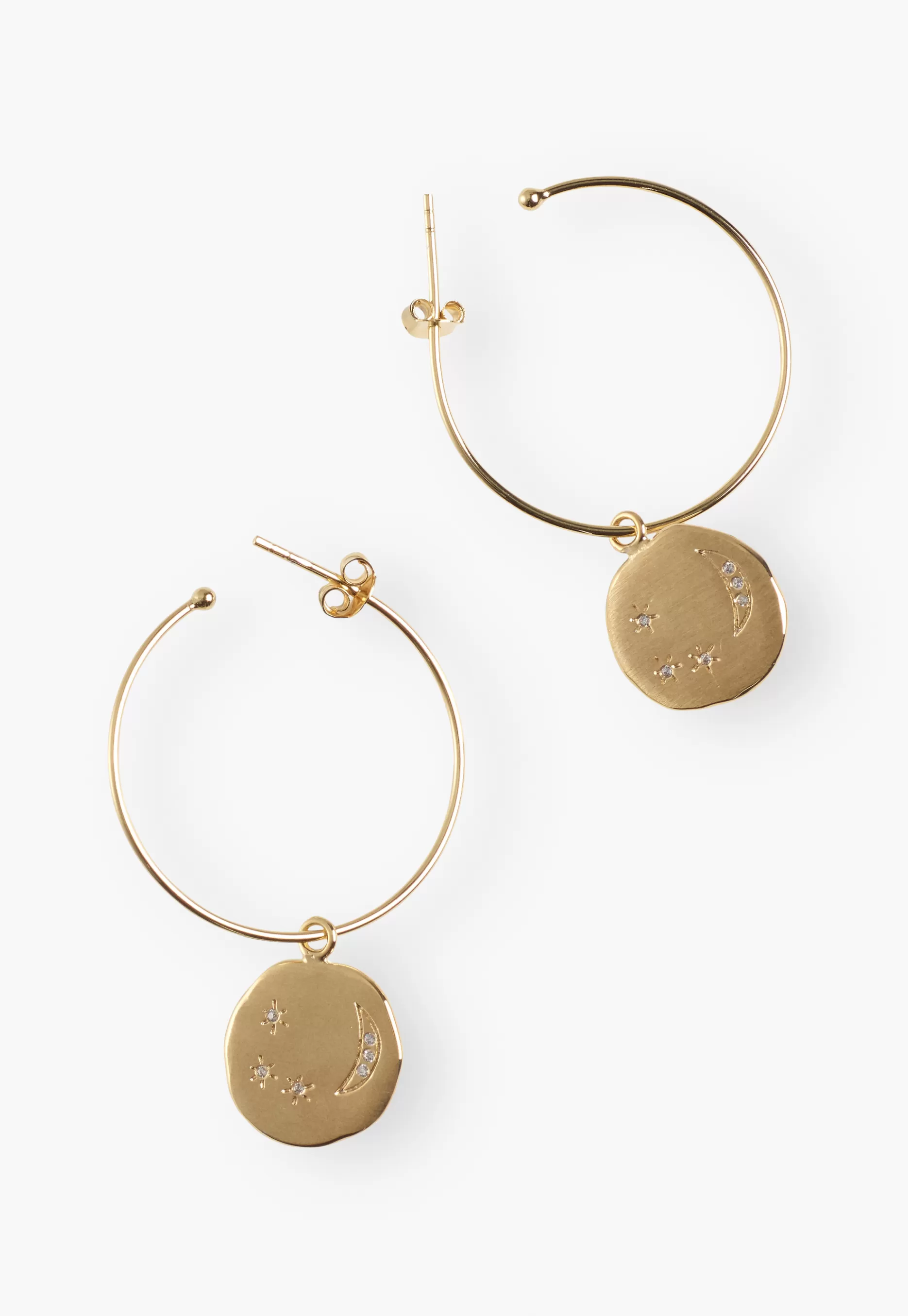 Wrap London Moons-And-Stars Pendant Hoop Earrings*Women Jewellery