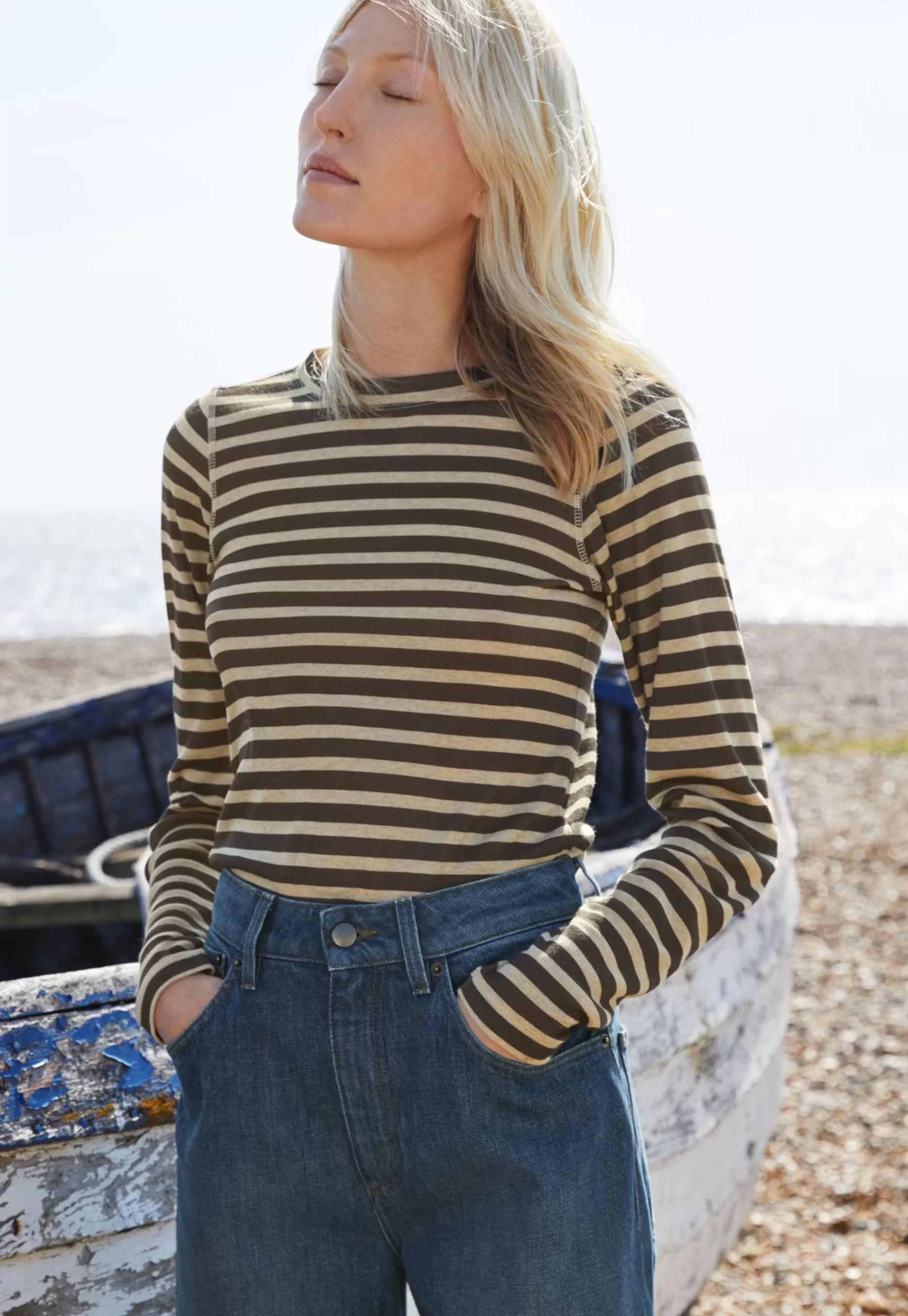 Wrap London Printed Striped Top*Women Jersey Tops