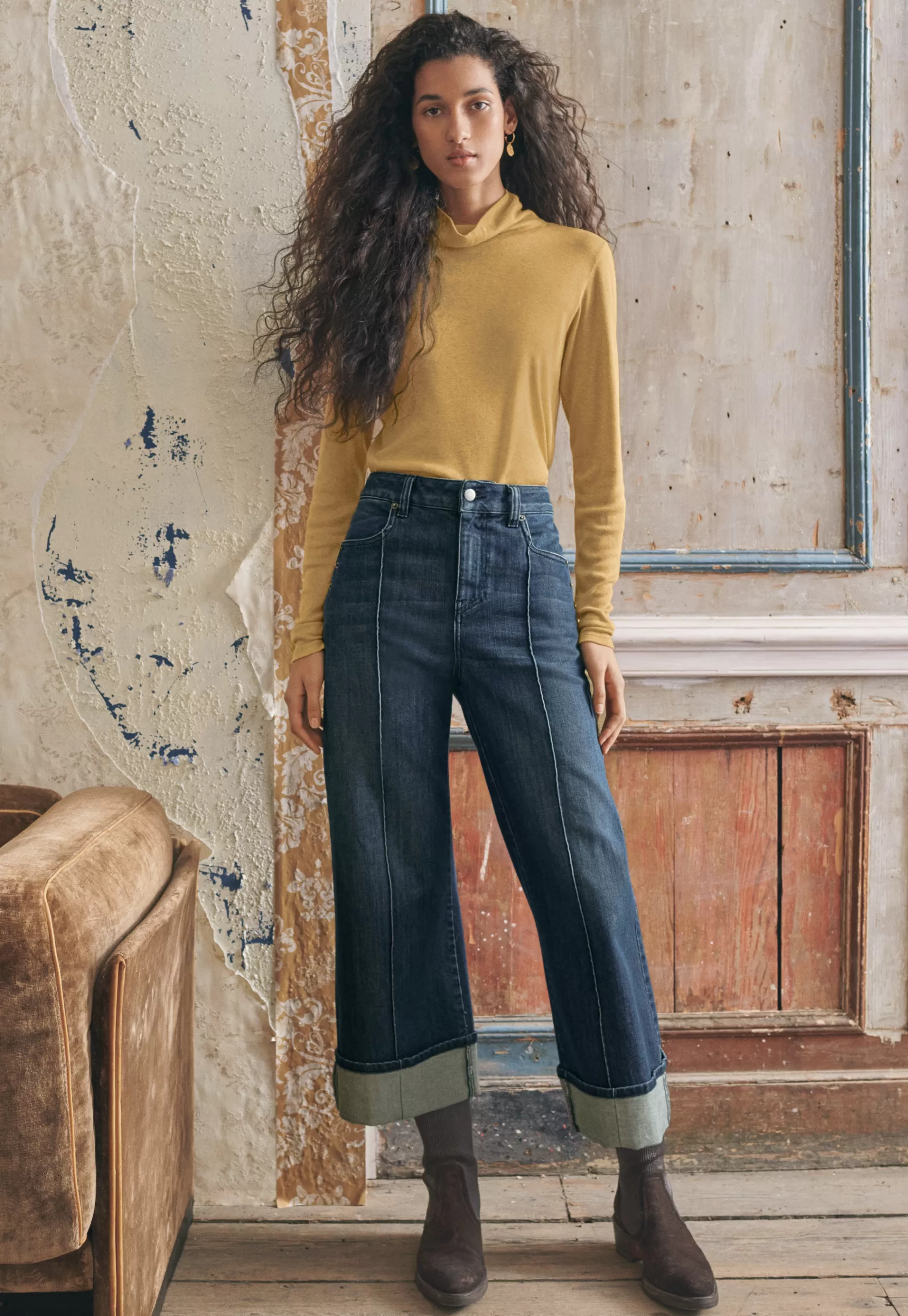 Wrap London Straight Turned-Up-Hem Jeans*Women Jeans & Trousers