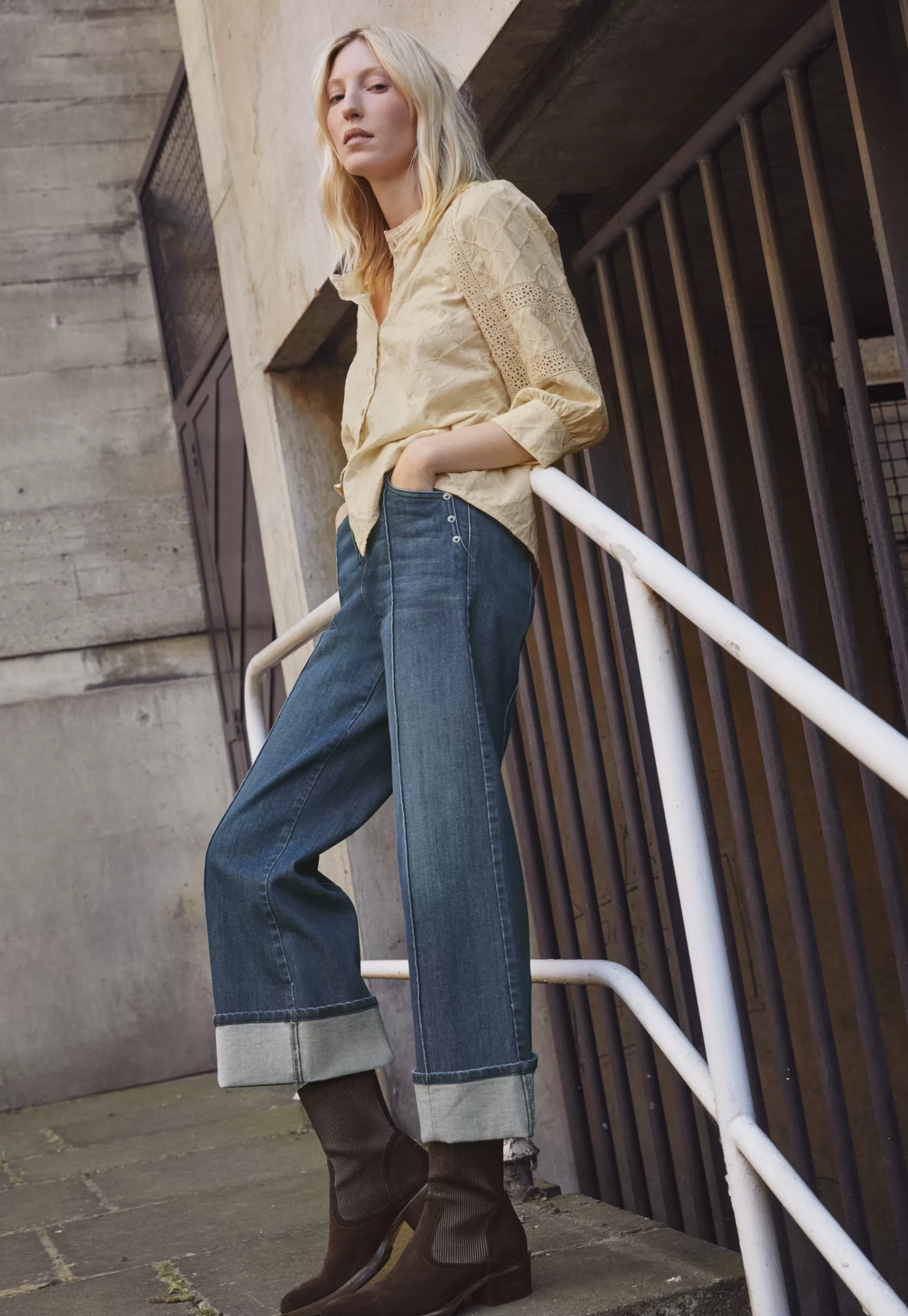 Wrap London Straight Turned-Up-Hem Jeans*Women Jeans & Trousers